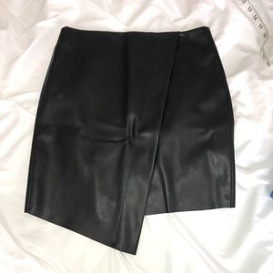 ZARA black asymmetrical mini skirt